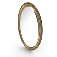 Oval Metallic Accent Mirror PNG & PSD Images