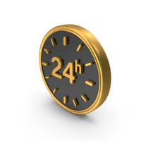 Dual Color 24 Hours Time Symbol PNG & PSD Images