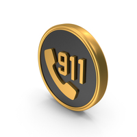 Dual Color Call 911 Helpline Symbol PNG & PSD Images