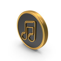 Dual Color Music Symbol Gold Coin PNG & PSD Images