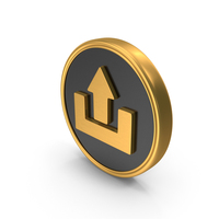 Dual Color Upload Arrow Web Gold Coin PNG & PSD Images