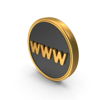 Dual Color WEB WWW Gold Coin PNG & PSD Images