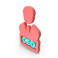 Red CEO User Symbol PNG & PSD Images