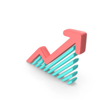 Red & Blue Stock Market Growth Arrow Symbol PNG & PSD Images