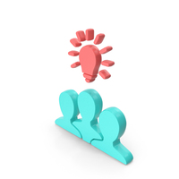 Red & Blue Group Idea Symbol PNG & PSD Images