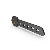 Black & Gold One Star Rating Symbol PNG & PSD Images