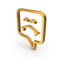 Gold Sad Message Icon PNG & PSD Images