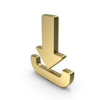 Download Arrow Symbol Gold PNG & PSD Images