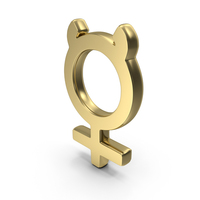 Mercury Astrological Symbols Gold PNG & PSD Images