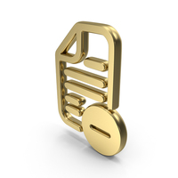 Remove Document Symbol Gold PNG & PSD Images