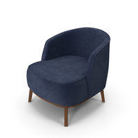 Megan Chair Velvet Blue PNG & PSD Images