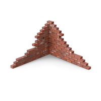 Brick Wall Half Corner Segment PNG & PSD Images