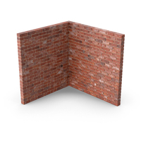 Brick Wall Corner Segment PNG & PSD Images