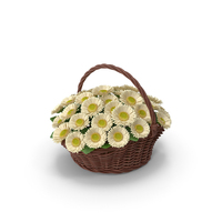 Gerbera Bouquet In Basket PNG & PSD Images