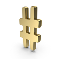 Sharp Music Symbol Gold PNG & PSD Images