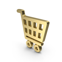 Shopping Cart Symbol Gold PNG & PSD Images