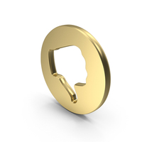 Thumbs Down Circular Dislike Symbol Gold PNG & PSD Images