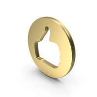 Thumbs Up Circular Like Symbol Gold PNG & PSD Images