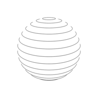 Globe Wire Horizontal Black PNG & PSD Images