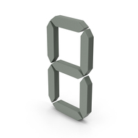 Grey Number 8 PNG & PSD Images