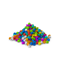 Crumpled Colored Paper Pile PNG & PSD Images