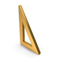 Gold Right Angled Triangle Icon PNG & PSD Images