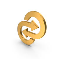 Transfer Arrow Repeat Reverse Icon Gold PNG & PSD Images
