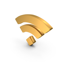 Wifi Signal Icon Gold PNG & PSD Images