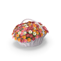 Camomile Bouquet in Basket PNG & PSD Images
