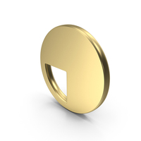 Quarter Circle Symbol Gold PNG & PSD Images