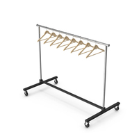 Clothing Rack With Hangers PNG & PSD Images