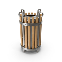 PUBLIC WASTE BIN SILVER PNG & PSD Images