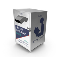 Library Book Return Box Metallic PNG & PSD Images