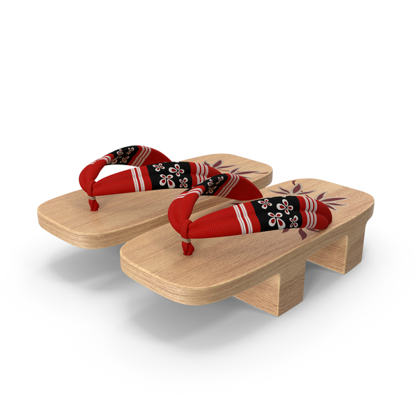 Light Geta Traditional Japanese Clogs PNG & PSD Images
