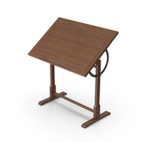 Draft Table Dark Wood PNG & PSD Images