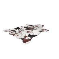 Brown And White Spotted Cowhide Rug Fur PNG & PSD Images