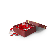 Box With Rose Petals PNG & PSD Images