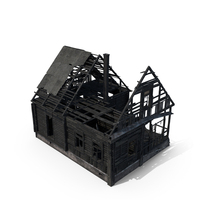 Burnt Wooden House Brown PNG & PSD Images