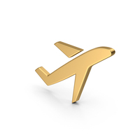 Gold Icon Air Plane PNG & PSD Images