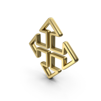 Gold Move Cursor Symbol PNG & PSD Images