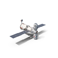 ISS Zvezda With Poisk And Pirs Modules PNG & PSD Images