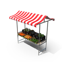 Market Stall With Vegetables PNG & PSD Images