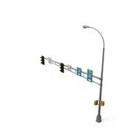 Street Light with Traffic Signal PNG & PSD Images