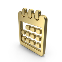 Calendar Symbol Gold PNG & PSD Images