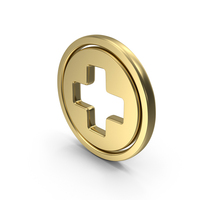 Medical Plus Sign Symbol Gold PNG & PSD Images