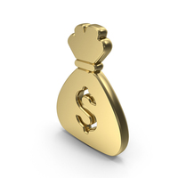 Money Bag Dollar Sign Symbol Gold PNG & PSD Images