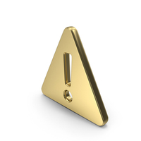 Warning Sign Gold PNG & PSD Images