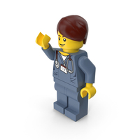 Lego Man Doctor With An Arm Up & Other Down PNG & PSD Images