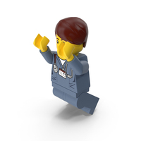 Lego Man Doctor Jumping PNG & PSD Images