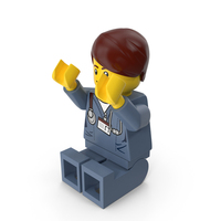 Lego Man Doctor Sitting Arms Up PNG & PSD Images
